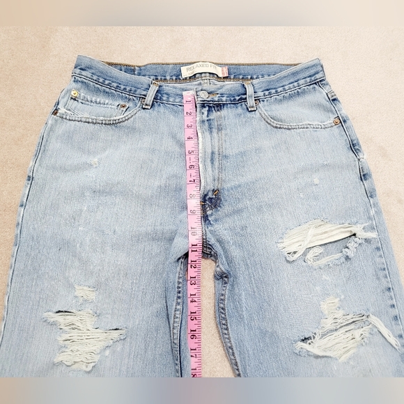 LEVI'S 550 Relaxed Fit Distressed Denim Jeans 100% Cotton Size 36x30 Unisex - Picture 5 of 12